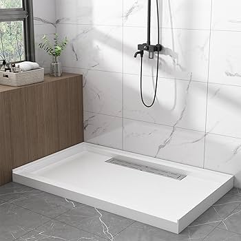 Bathlink Acrylic Shower Base with Left or Right Drain